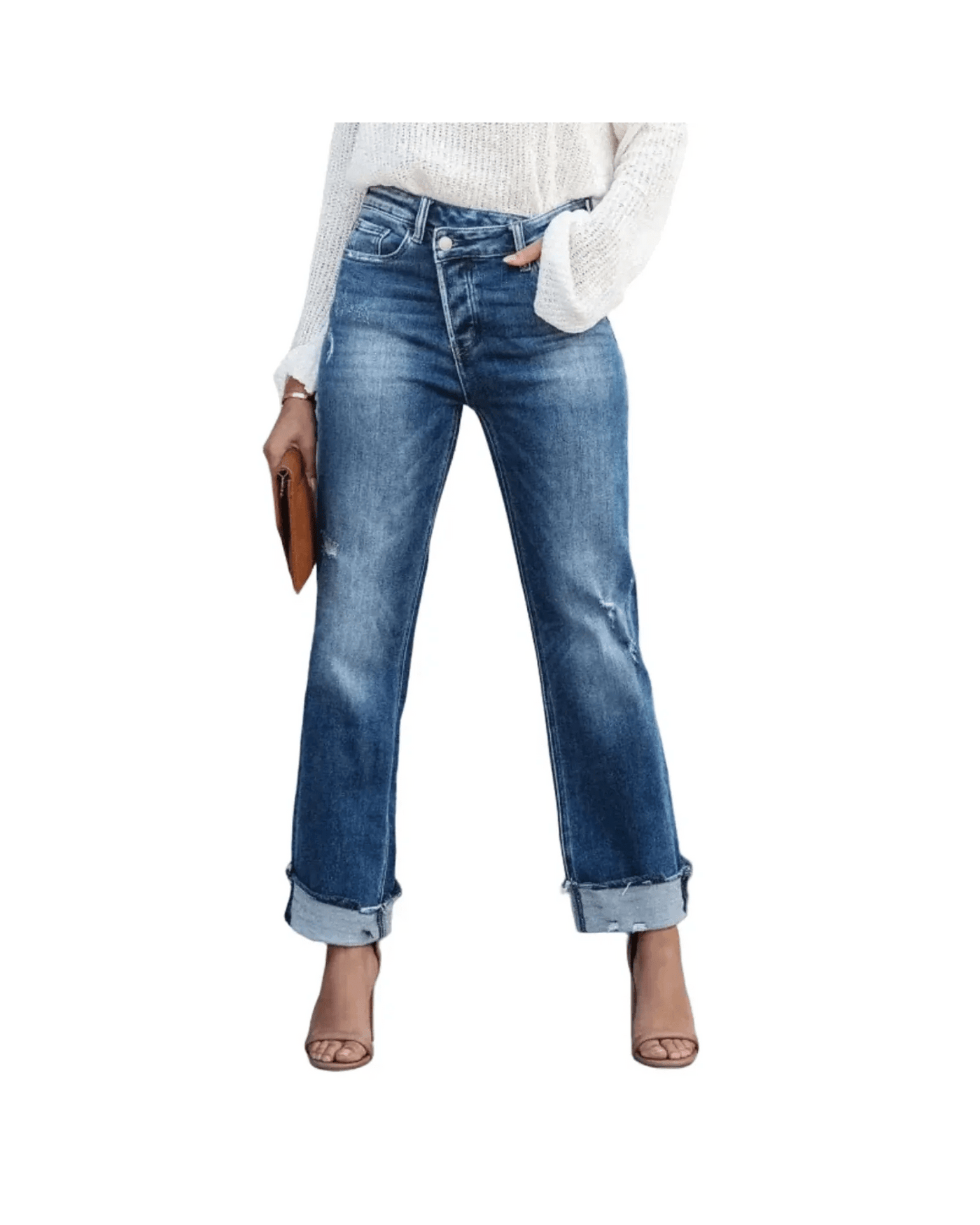 Ashford | Relaxed Fit High Waist Trousers – Women'S Casual Straight Pants – High Waist, - Ashford London Clothing