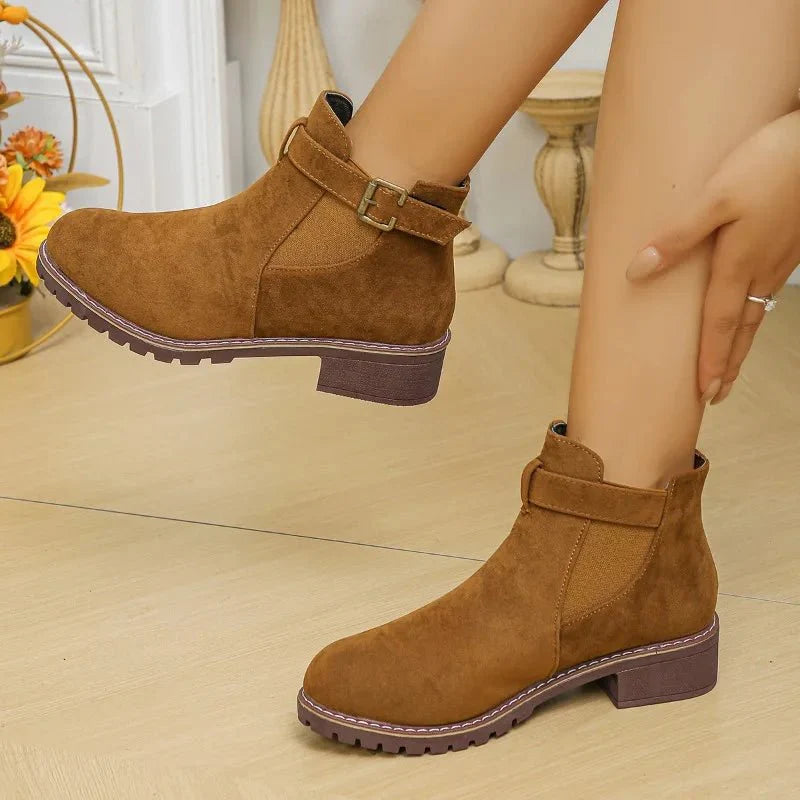 Ashford | Roby – Women’s Outdoor Boots with Belt Buckle – PU Leather