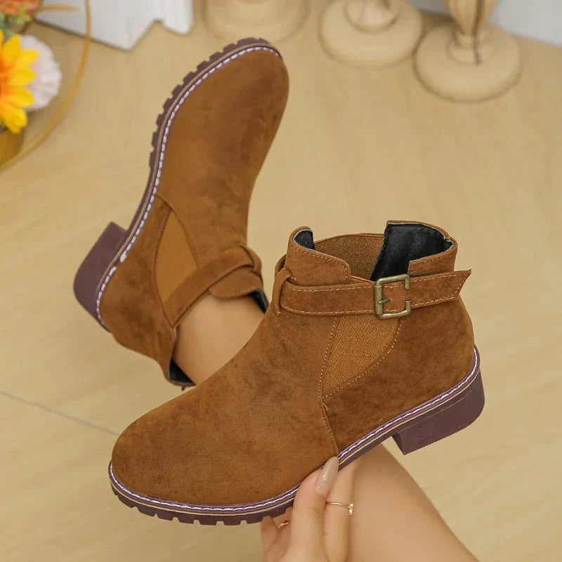 Ashford | Roby – Women’s Outdoor Boots with Belt Buckle – PU Leather