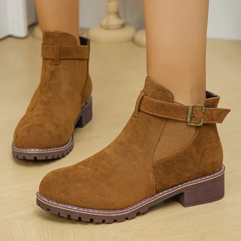 Ashford | Roby – Women’s Outdoor Boots with Belt Buckle – PU Leather