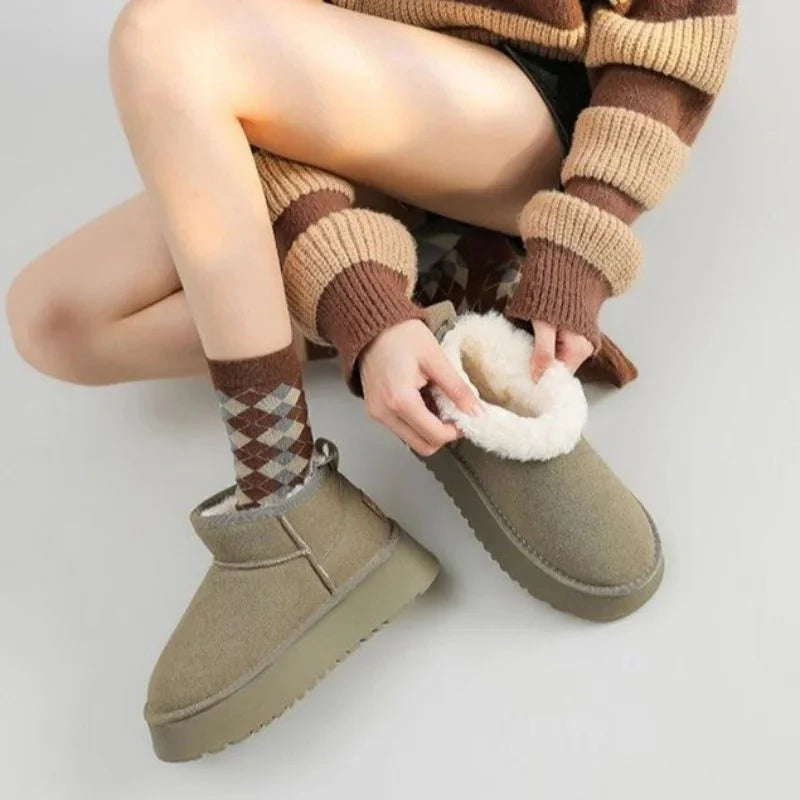 Ashford | Romina – Women’s Suede-Look Ankle Boots with Plush Lining & Rugged Sole