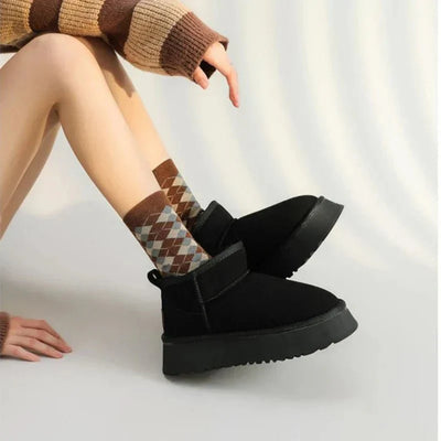 Ashford | Romina – Women’s Suede-Look Ankle Boots with Plush Lining & Rugged Sole