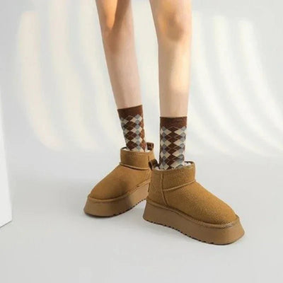 Ashford | Romina – Women’s Suede-Look Ankle Boots with Plush Lining & Rugged Sole