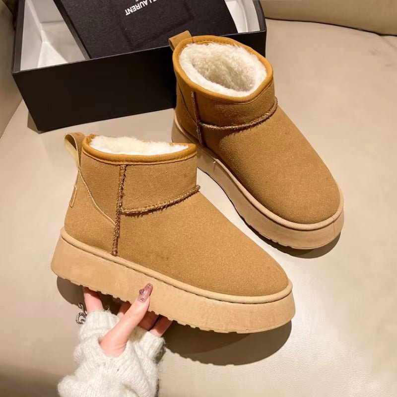 Ashford | Romina – Women’s Suede-Look Ankle Boots with Plush Lining & Rugged Sole