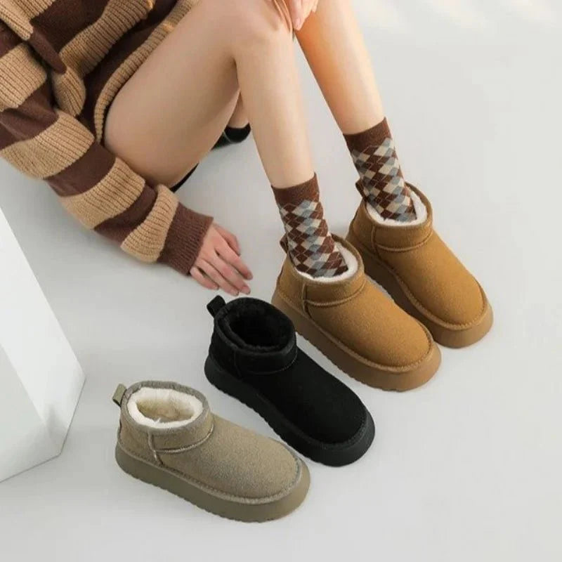 Ashford | Romina – Women’s Suede-Look Ankle Boots with Plush Lining & Rugged Sole