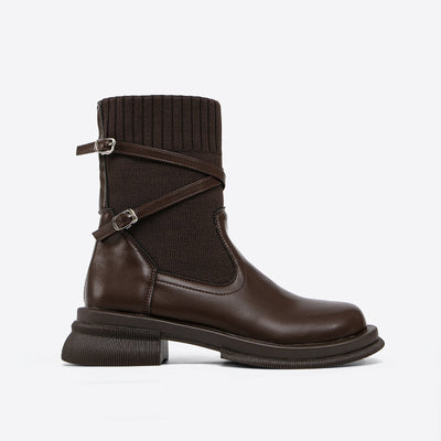 Ashford | Runa – Women’s Faux Leather Ankle Boots with Chic Strap Details