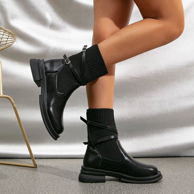 Ashford | Runa – Women’s Faux Leather Ankle Boots with Chic Strap Details