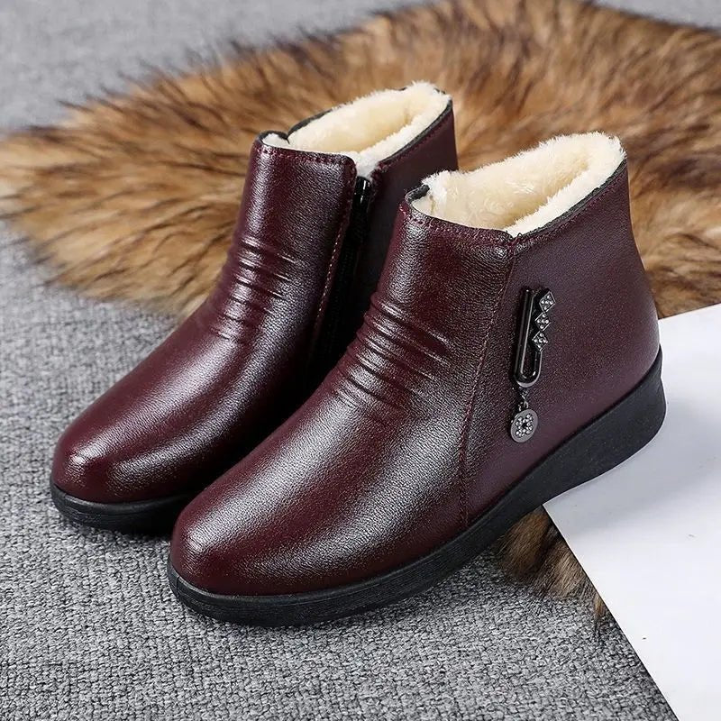 Ashford | Sienna – Women’s Ankle Boots with Metallic Detail, Side Zip & Plush Lining