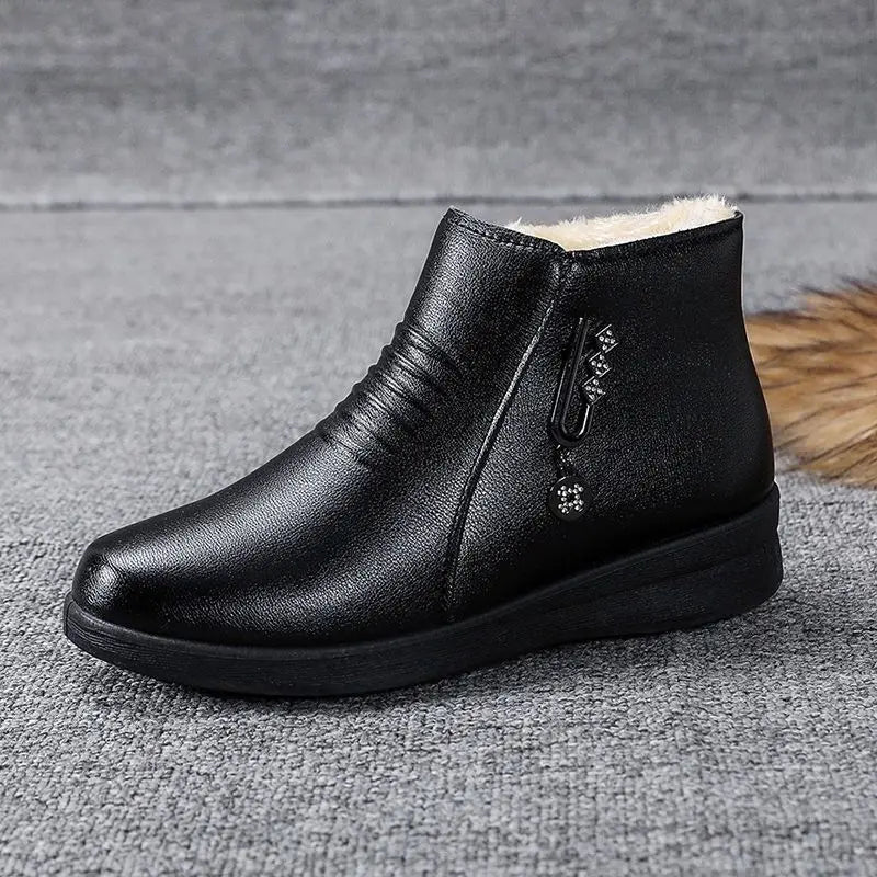 Ashford | Sienna – Women’s Ankle Boots with Metallic Detail, Side Zip & Plush Lining