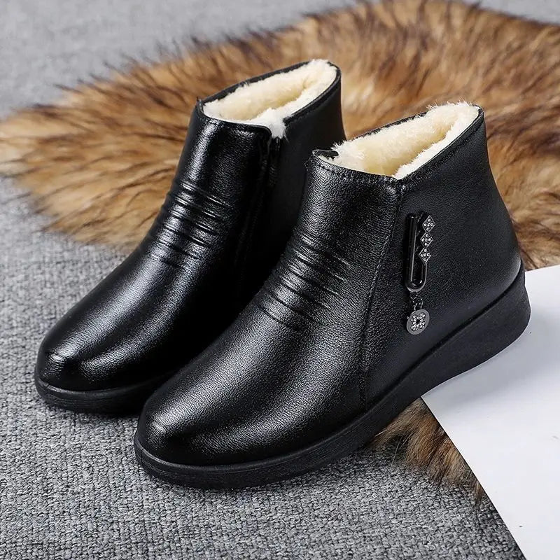 Ashford | Sienna – Women’s Ankle Boots with Metallic Detail, Side Zip & Plush Lining