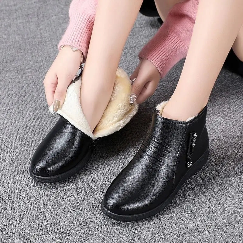 Ashford | Sienna – Women’s Ankle Boots with Metallic Detail, Side Zip & Plush Lining