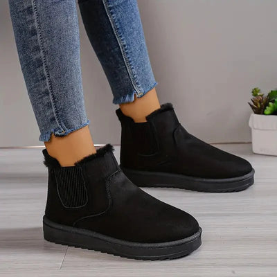 Ashford | Sigrid – Women’s Fluffy Thermal Slip-On Snow Boots with Fleece Lining