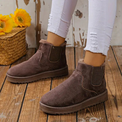 Ashford | Sigrid – Women’s Fluffy Thermal Slip-On Snow Boots with Fleece Lining