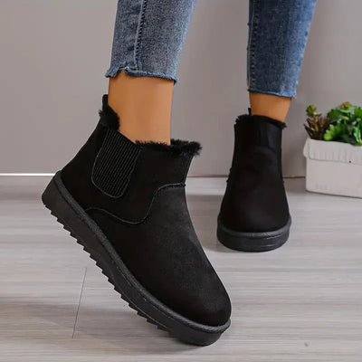 Ashford | Sigrid – Women’s Fluffy Thermal Slip-On Snow Boots with Fleece Lining