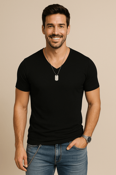 ASHFORD | Slim - Fit Soft - V - Neck T-Shirt - Ashford London Clothing