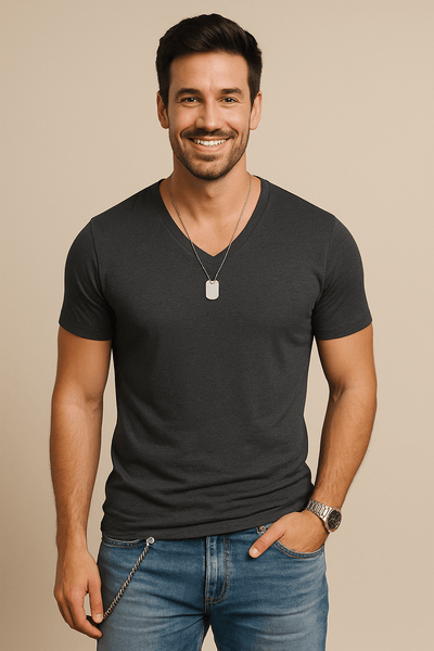 ASHFORD | Slim - Fit Soft - V - Neck T-Shirt - Ashford London Clothing
