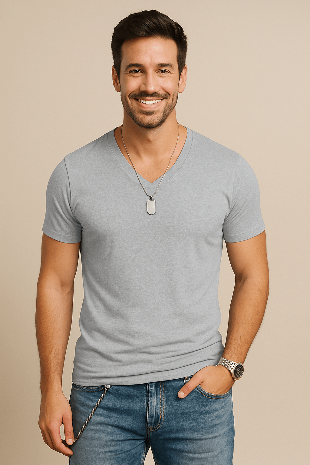 ASHFORD | Slim - Fit Soft - V - Neck T-Shirt - Ashford London Clothing