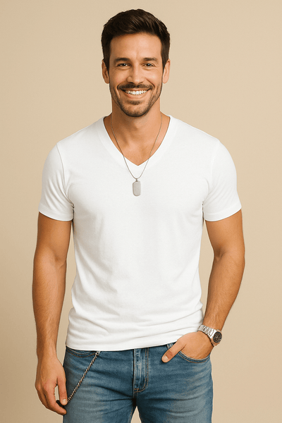 ASHFORD | Slim - Fit Soft - V - Neck T-Shirt - Ashford London Clothing
