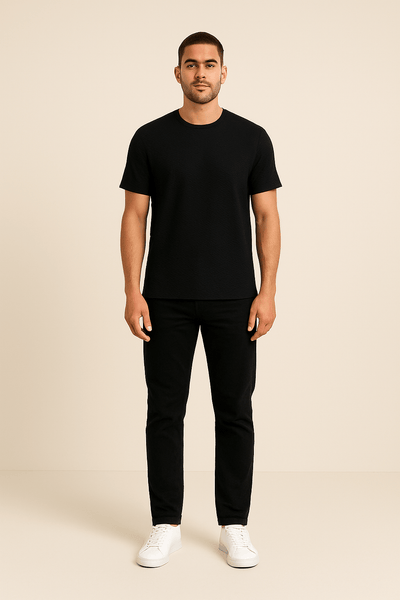 Ashford | Soft Waffle T-Shirt – Lightweight Short Sleeve Comfort Tee - Ashford London Clothing