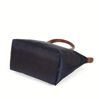 Ashford | Solène – Elegance - Urban Women’s Handbag – Nylon Fabric – Spacious Design – Leather Handles – Button Closure - Ashford London Clothing