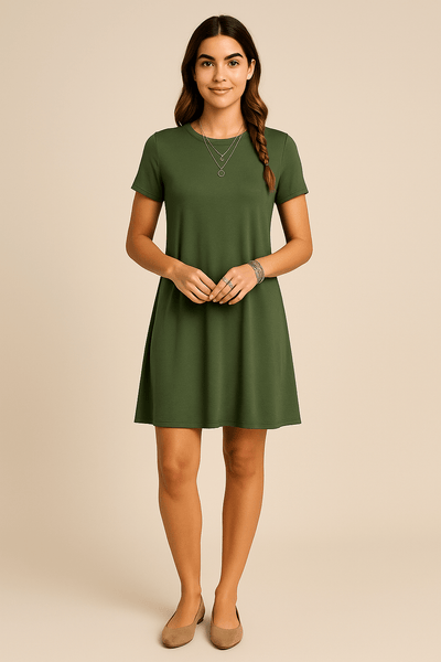 Ashford | Teresa – Women’s Casual Mini T-Shirt Dress - Ashford London Clothing