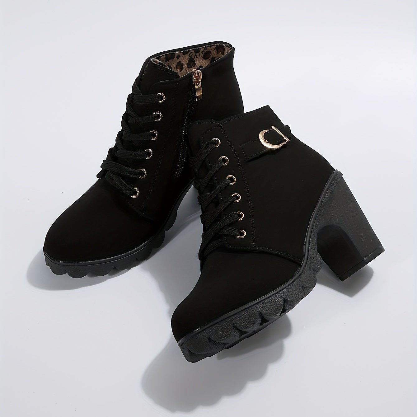 Ashford | Thyra – Women’s Heeled Ankle Boots in Suede with Side Zip & Block Heel