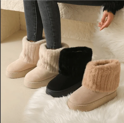 Ashford | Veera – Women’s Luxurious Fur Lined Boots – Flat Heel, Cozy & Elegant