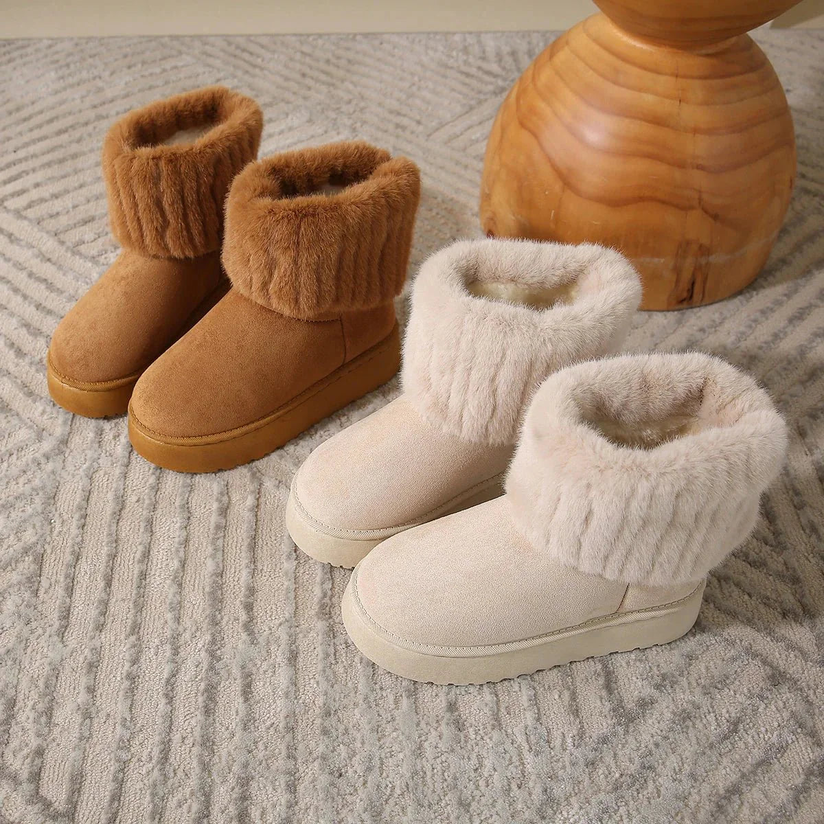 Ashford | Veera – Women’s Luxurious Fur Lined Boots – Flat Heel, Cozy & Elegant