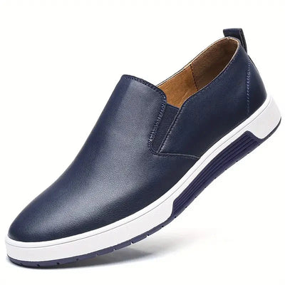 Ashford | Victor Leather Slip - On Men’s Shoes – Flat Heel – Everyday Comfort - Ashford London Clothing