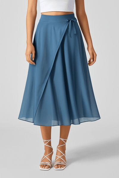 Ashford | Viral "Hey Lara" Flowy High - Waisted Mesh Midi Skirt with Drawstring & Side Pockets - Ashford London Clothing