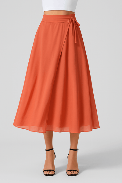 Ashford | Viral "Hey Lara" Flowy High - Waisted Mesh Midi Skirt with Drawstring & Side Pockets - Ashford London Clothing