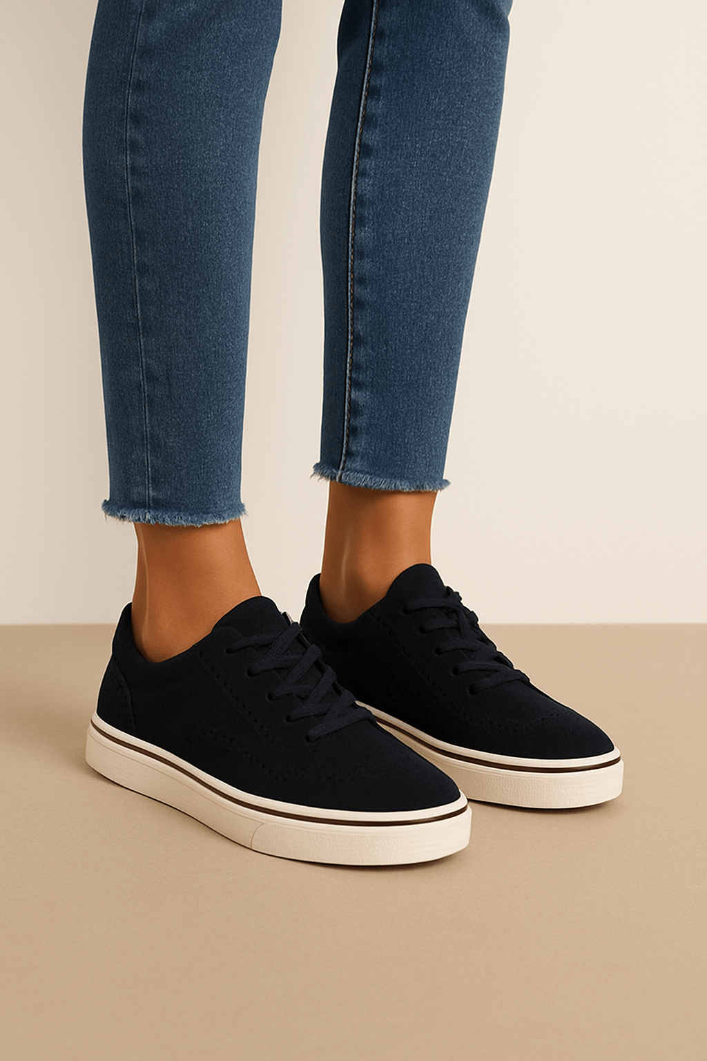Ashford | Women's Casual Sneakers Lace - Up - Comfortable Fit - Flat Sole Trainers - Ashford London Clothing