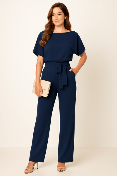 Ashford | Women's Jumpsuit – Elegant Fit with Belted Waist & Relaxed Legs - Ashford London Clothing
