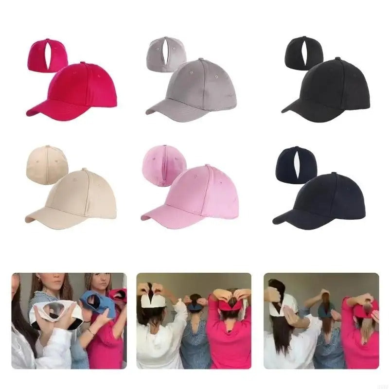 Ashford | Hailey – Women’s Adjustable Ponytail Baseball Cap – Cotton